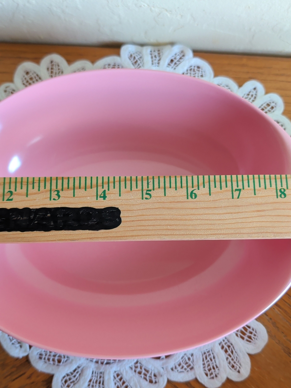 9.25" Pink Lenox Ware serving salad bowl made of melmac melamin - Picture 5 of 6
